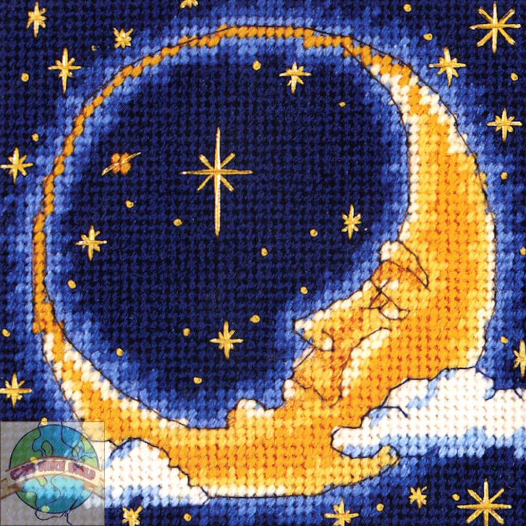 Mini Needlepoint Kit Moon Dreamer 