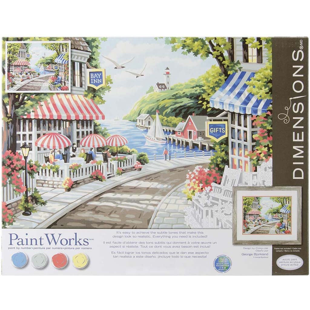 Counted Cross Stitch Kit Cafe By The Sea 14inx10in