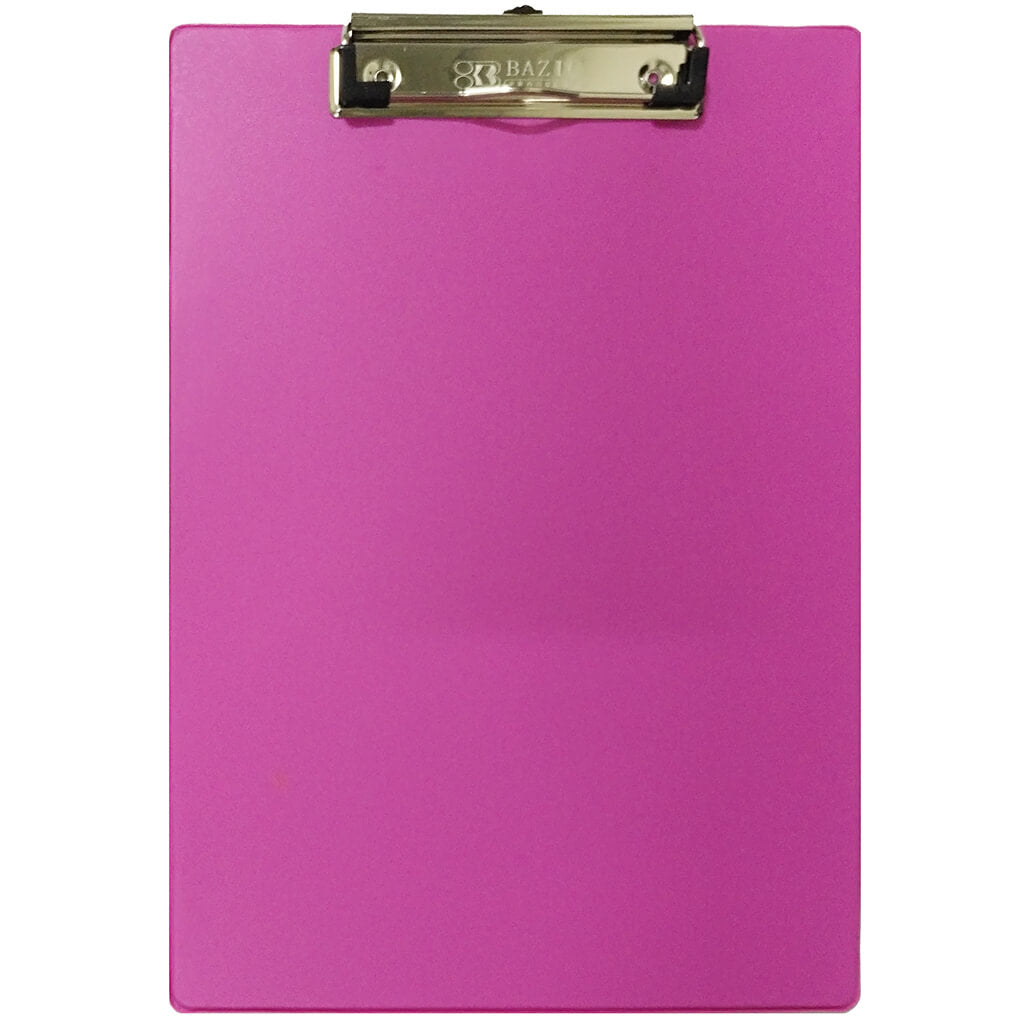 Bright Color PVC Standard Clipboard With Low Profile Clip