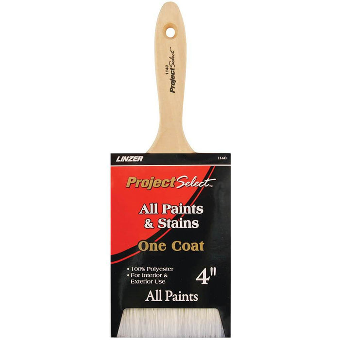 Natural Polyester One Coat Paint & Stain Brush 4in
