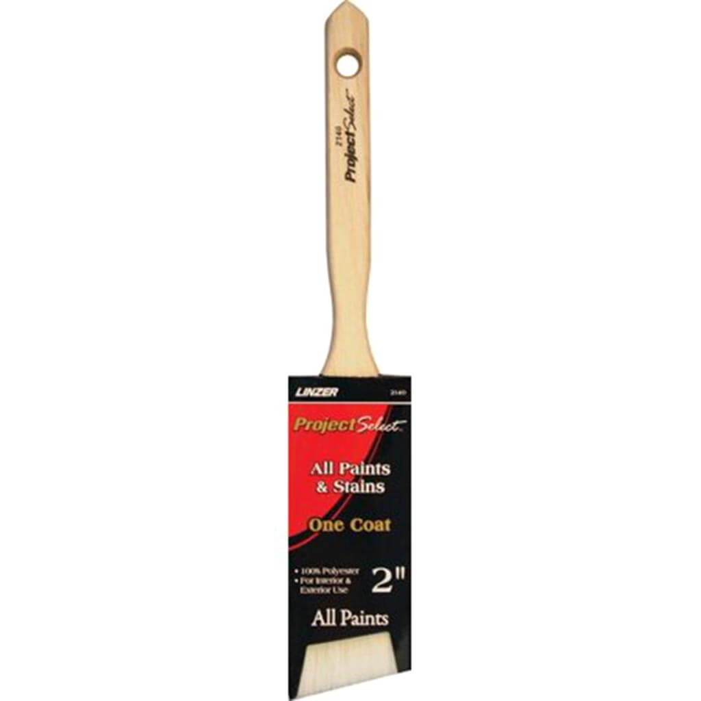 Polyester One Coat Paint &amp; Stain Angled Sash Brush 2in