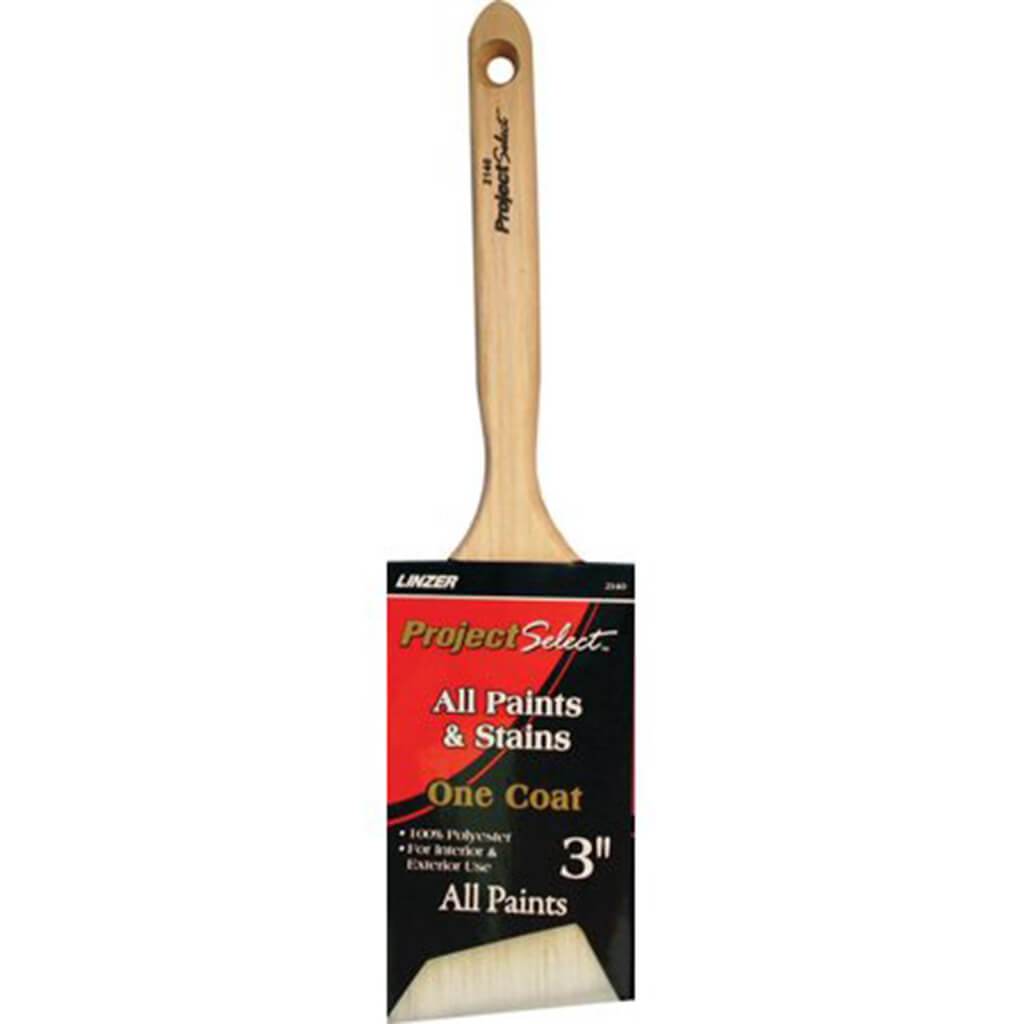 Polyester One Coat Paint &amp; Stain Angled Sash Brush 3in