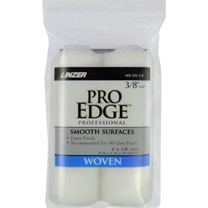 White Woven Pro Edge Roller Covers 2 Pack 3/8in x 4in