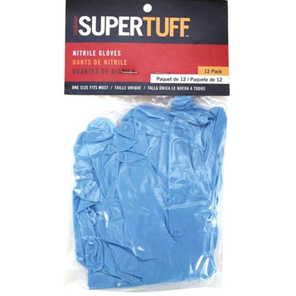 Trimaco Powder-Free Disposable Gloves, L/XL, 2.8 in L, Blue, Nitrile