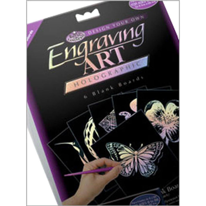 Engraving Art Holographic 8in x 10in Blank Board Set of 6