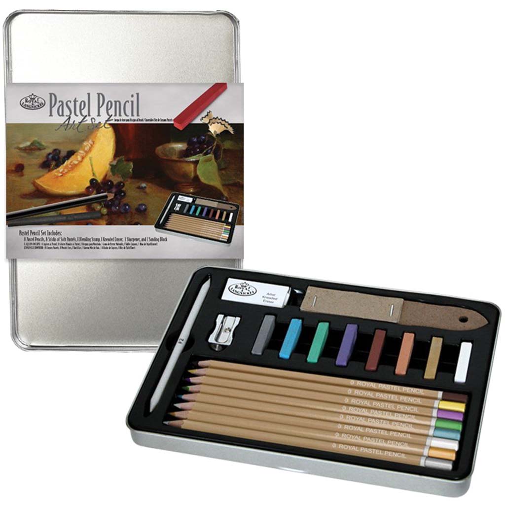 Pastel Pencil Tin Art Set