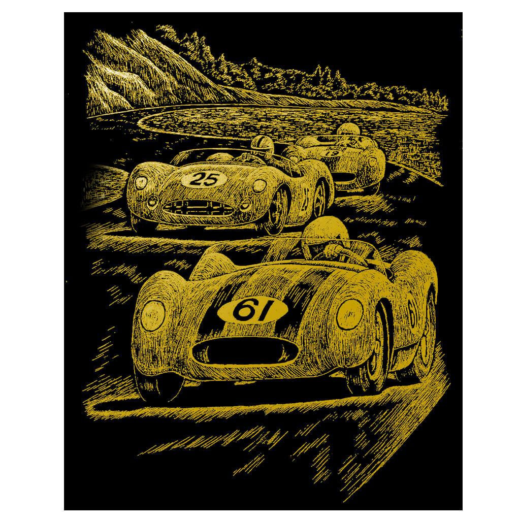 Engraving Art Gold Foil Nostalgic Race Gold
