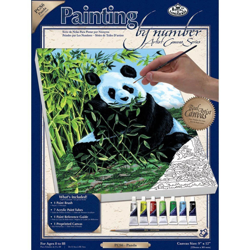 Royal Brush Paint by Number Kits 9in x 12in Panda