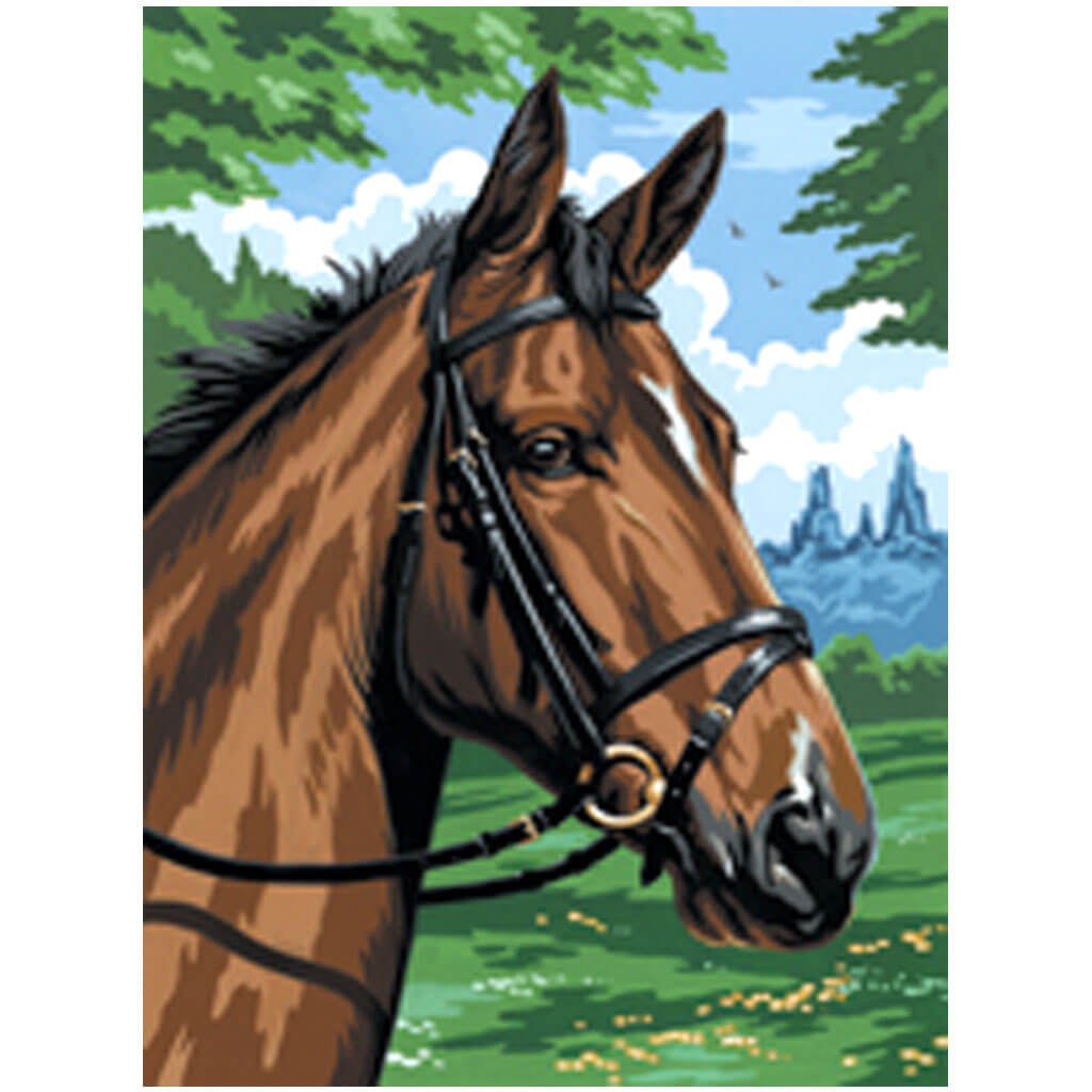 Paint By Number Small Canvas Thoroughbred Horse