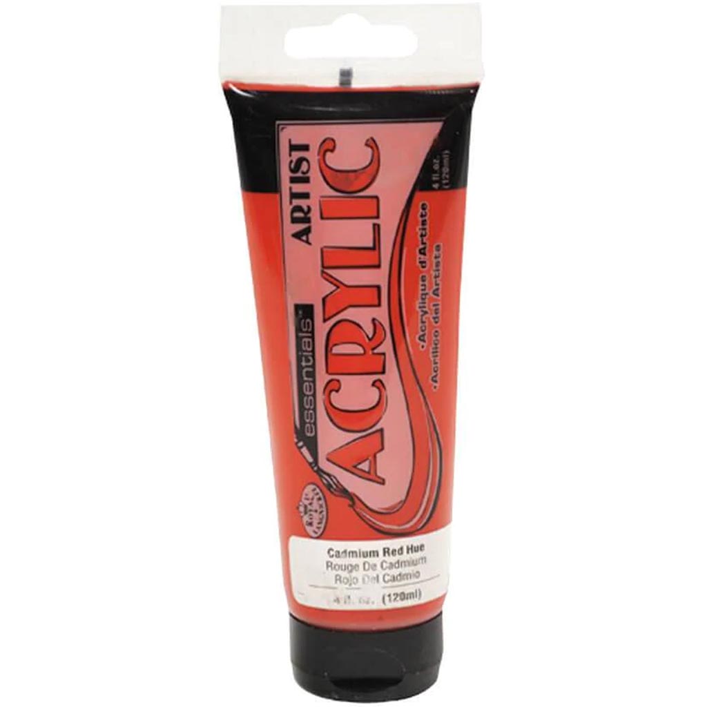 Essentials Acrylic Paint 120ml Cadmium Red