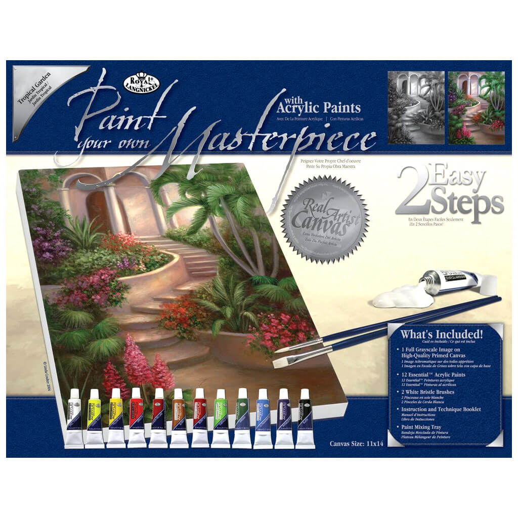 Paint Your Own Masterpiece Painting Set Tropical Garden