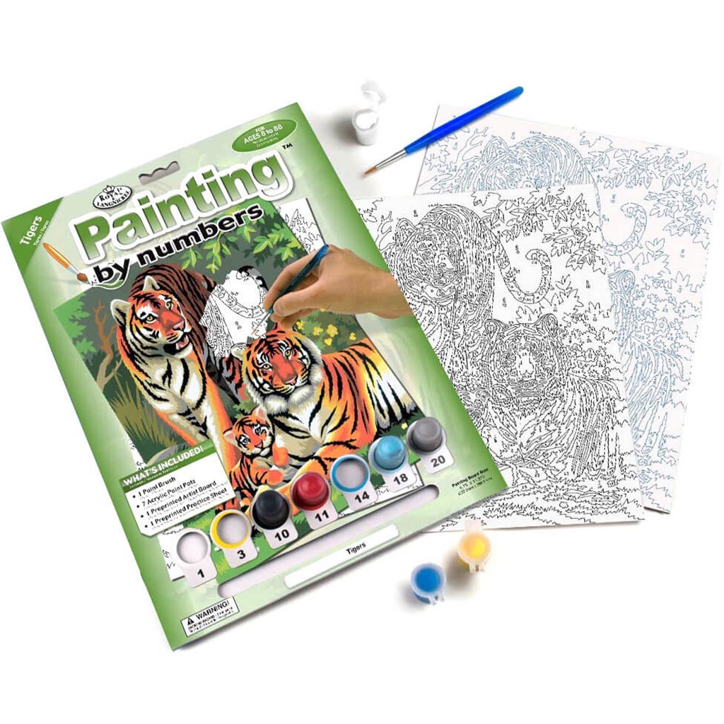 Junior Small Paint By Number Kit Tigers