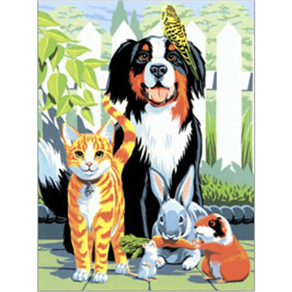 Junior Small Paint By Number Kit Family Pets