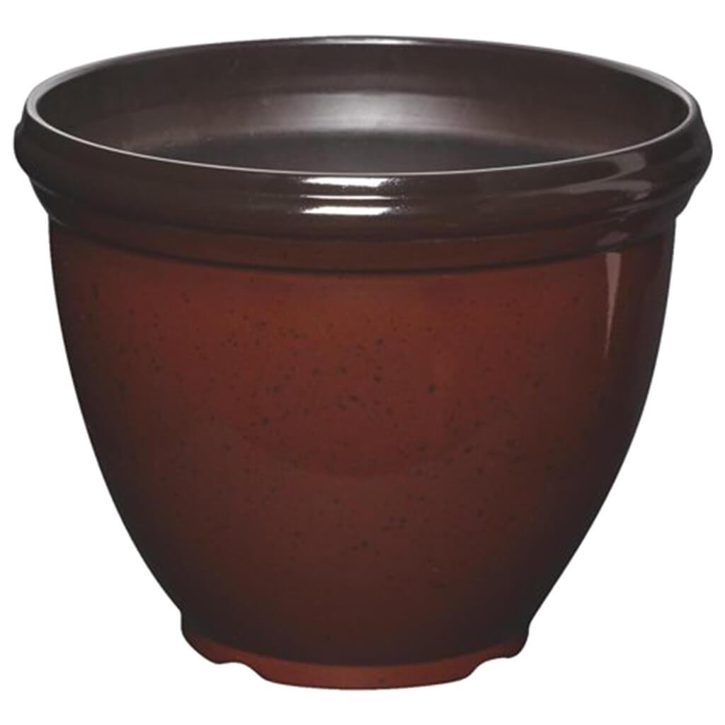 Heritage Planter with Chocolate Cherry Finish 12in