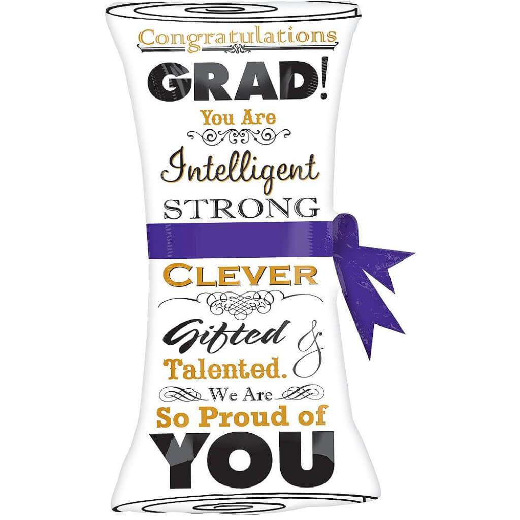 Super Shape Balloon Grad Scroll 31in