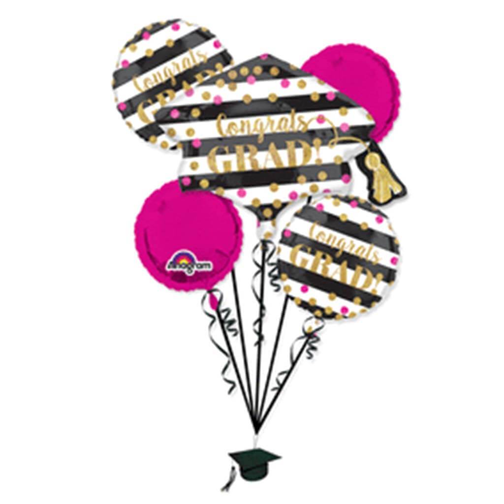 Bouquet Of Balloon Gold Confetti Grad