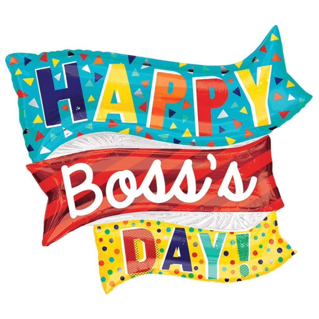 Super Shape Balloon Boss's Day Flags 32in