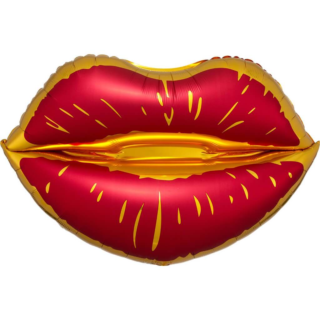 Super Shape Balloon Satin Sangria Lips 31in