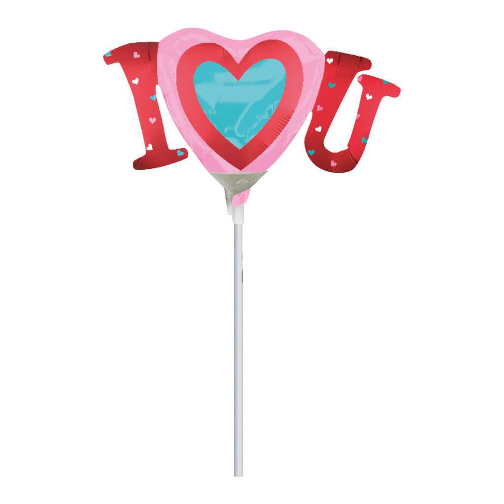 Mini Shape Balloon Satin Infused I Heart You 14in