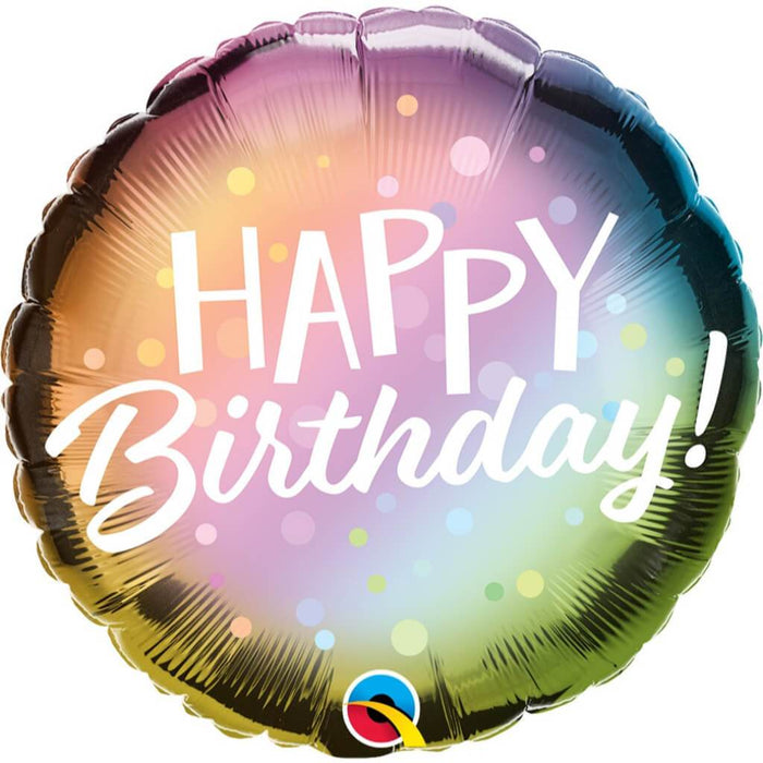 Foil Balloon Birthday Metallic Ombre & 18in