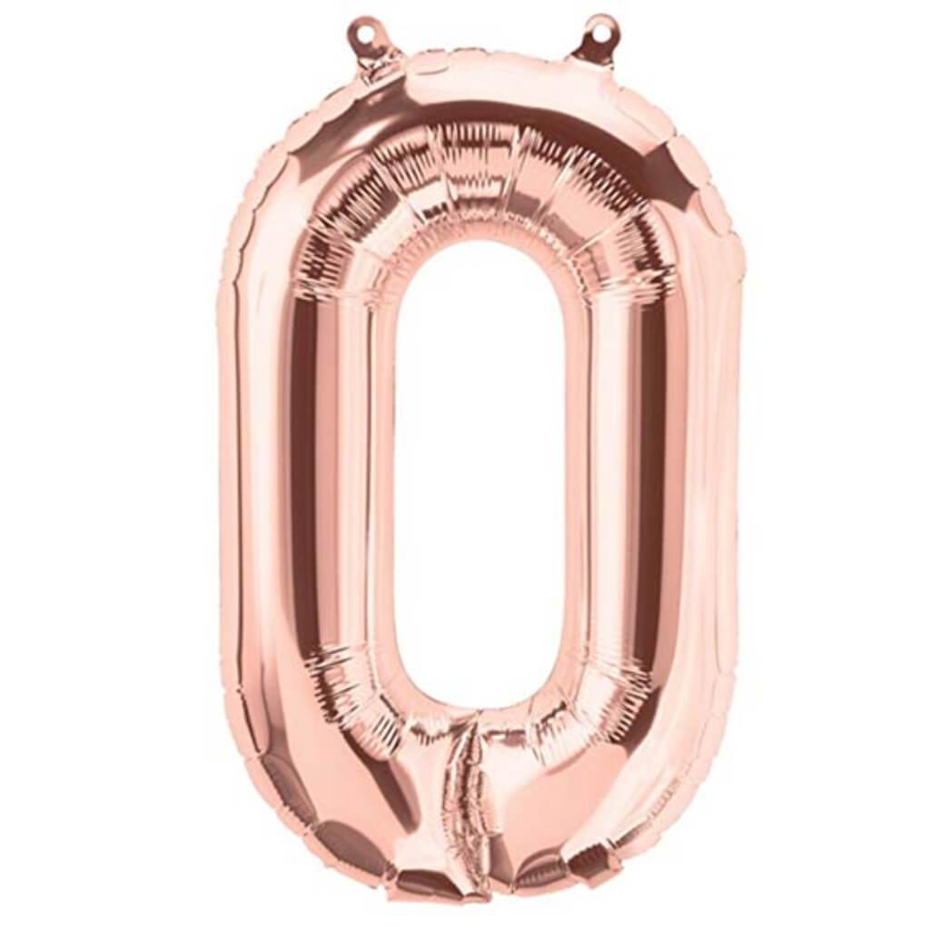 Foil Balloon Letter O  16in Rosegold