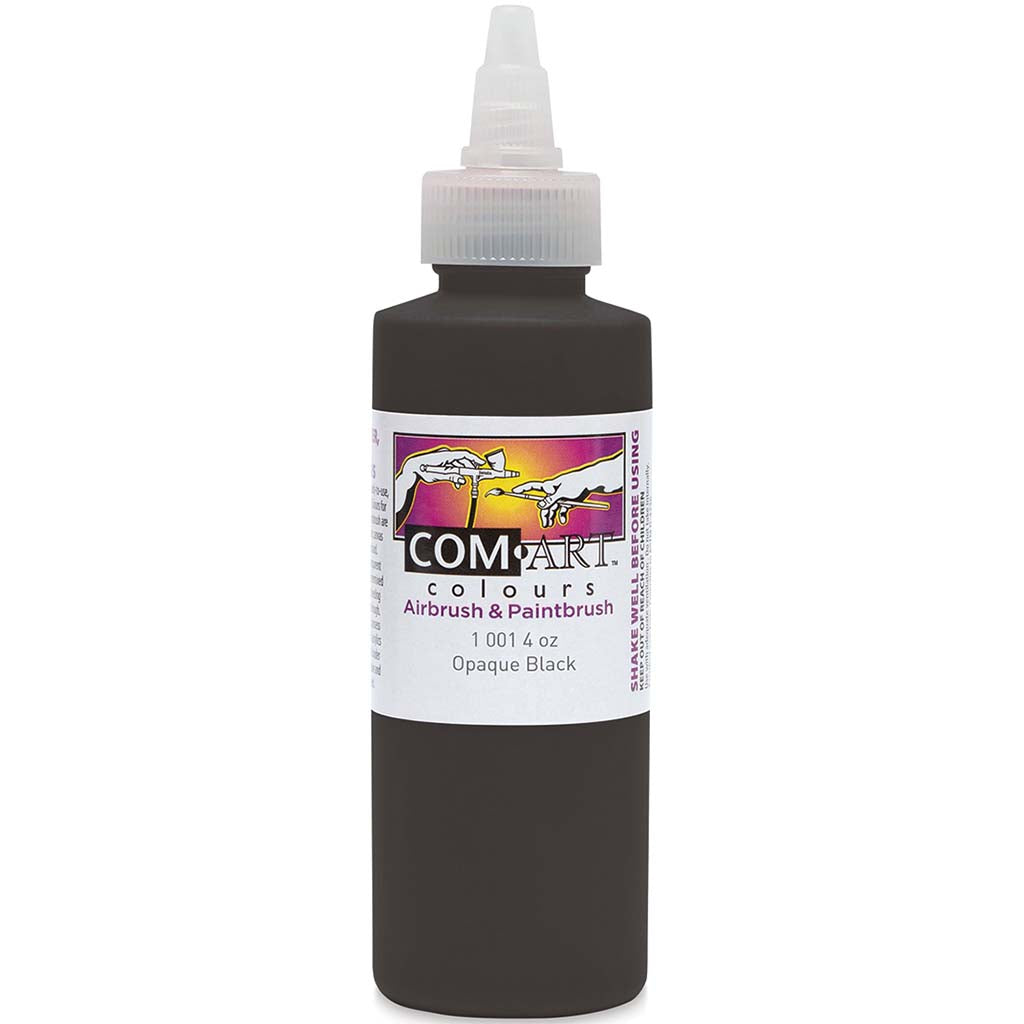 Com Art Colors Acrylic Opaque Black 4 oz