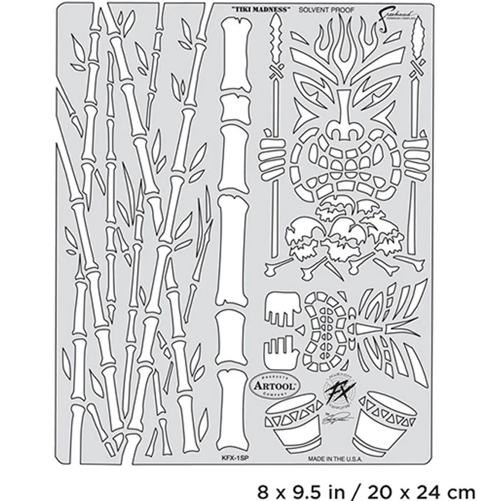 Iwata Artool Freehand Template - Kustom FX Tiki Madness