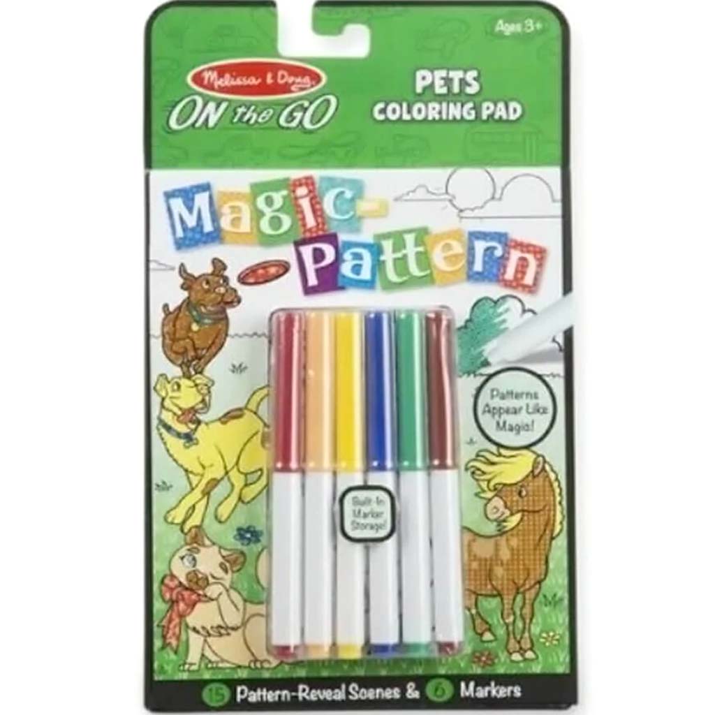 Magic Pattern Pets Coloring Pad On the Go Travel Activity