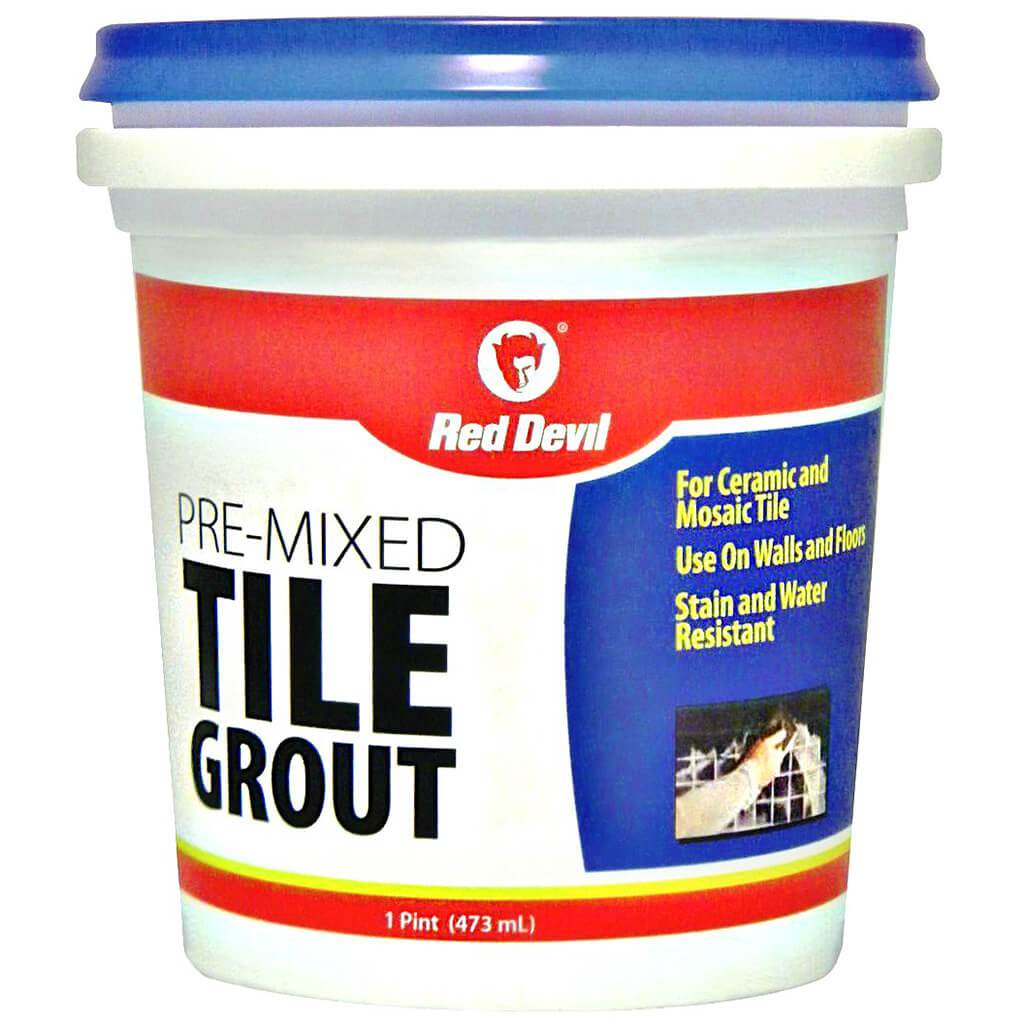 Red Devil Tile Grout, 1pt Tub