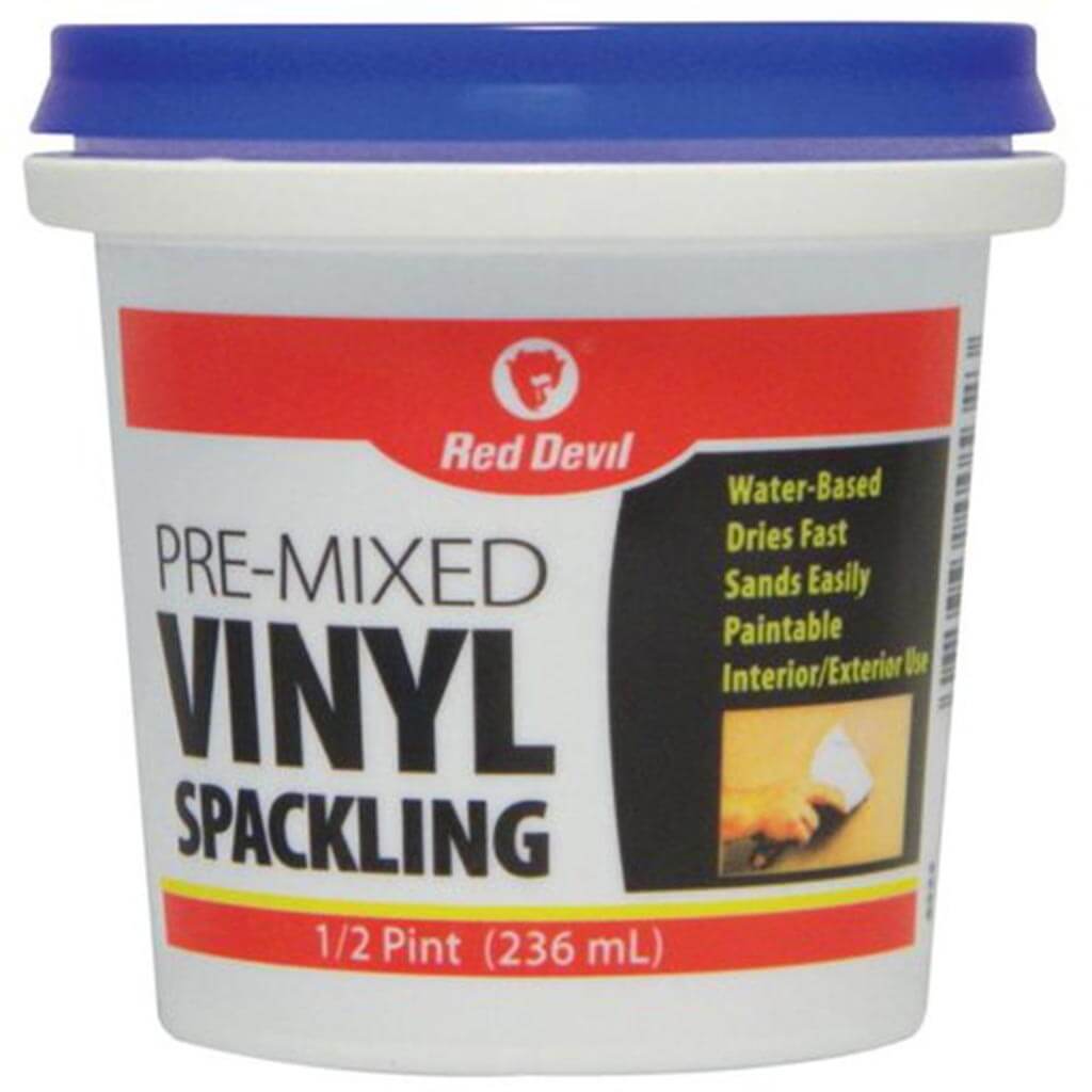 Vinyl Spackling Compound, Tub 1/2Pt