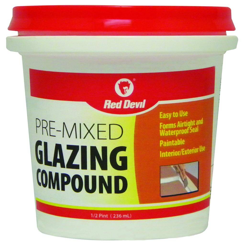 Glazing Compound White Tub 1/2Pt