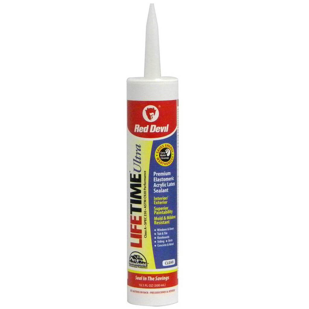 Red Devil Lifetime Acrylic Sealant, Clear, 10.1 fl-oz Cartridge