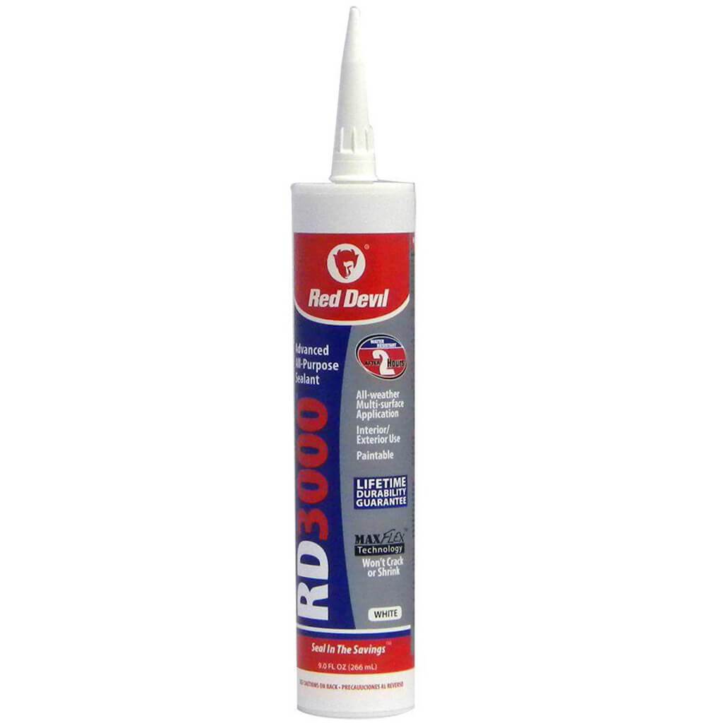 Red Devil Advanced Sealant, White, 9oz Cartridge