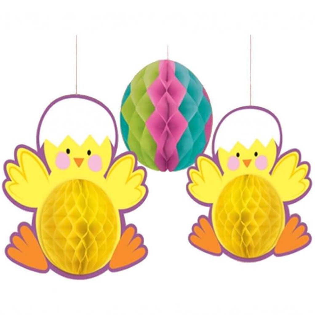 Honeycomb Chick &amp; Egg Decoration 1