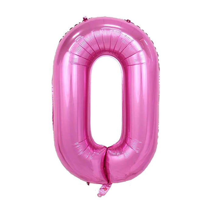 Giant Pink Foil Number 0 Balloon 34in