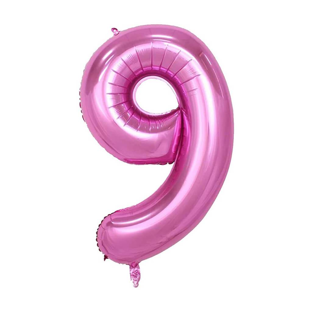 Giant Pink Foil Number 9 Balloon 34in