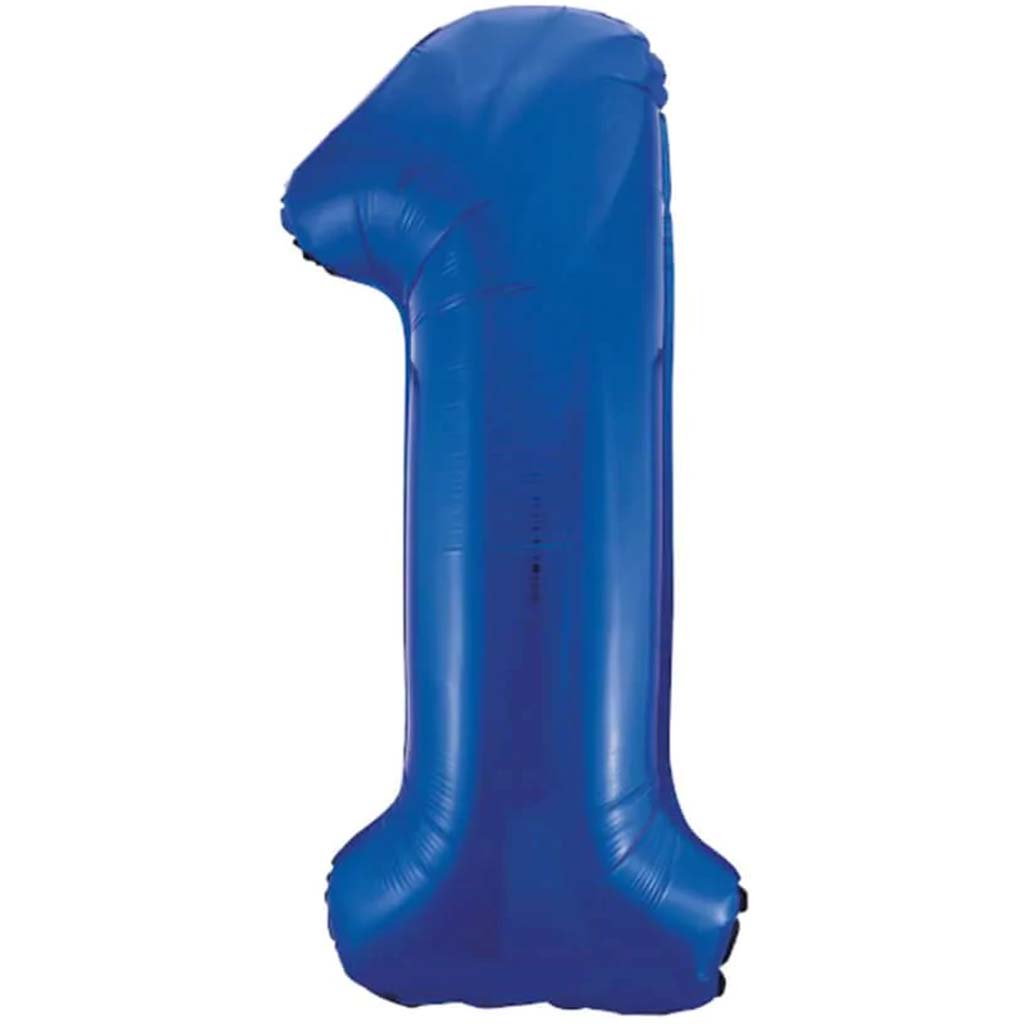 Giant Blue Foil Number 1 Balloon 34in