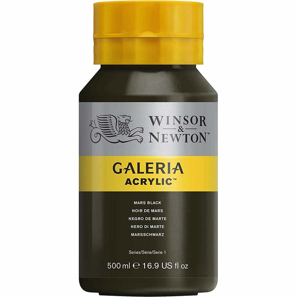 Galeria Acrylics 500ml Squeeze Bottles Mars Black