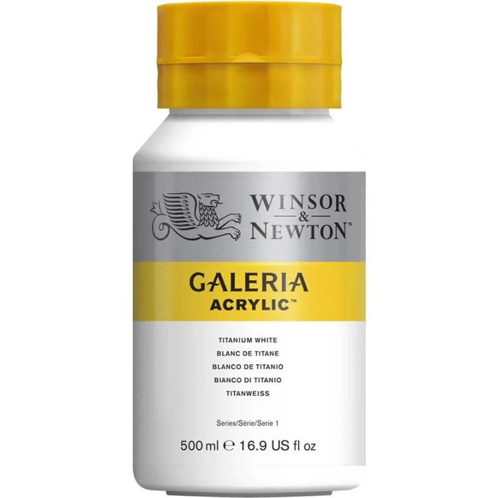 Galeria Acrylics 500ml Squeeze Bottles Titanium White