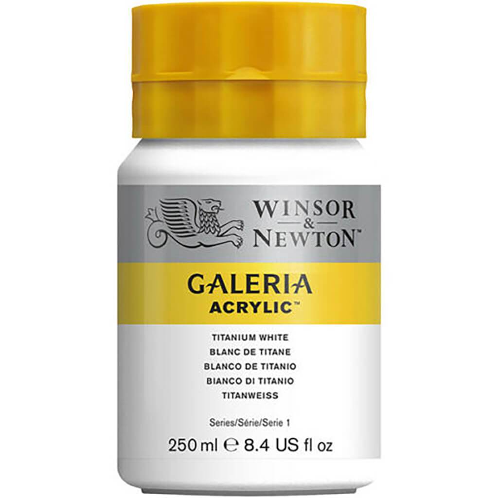 Galeria Acrylics 250ml Squeeze Bottles Titanium White