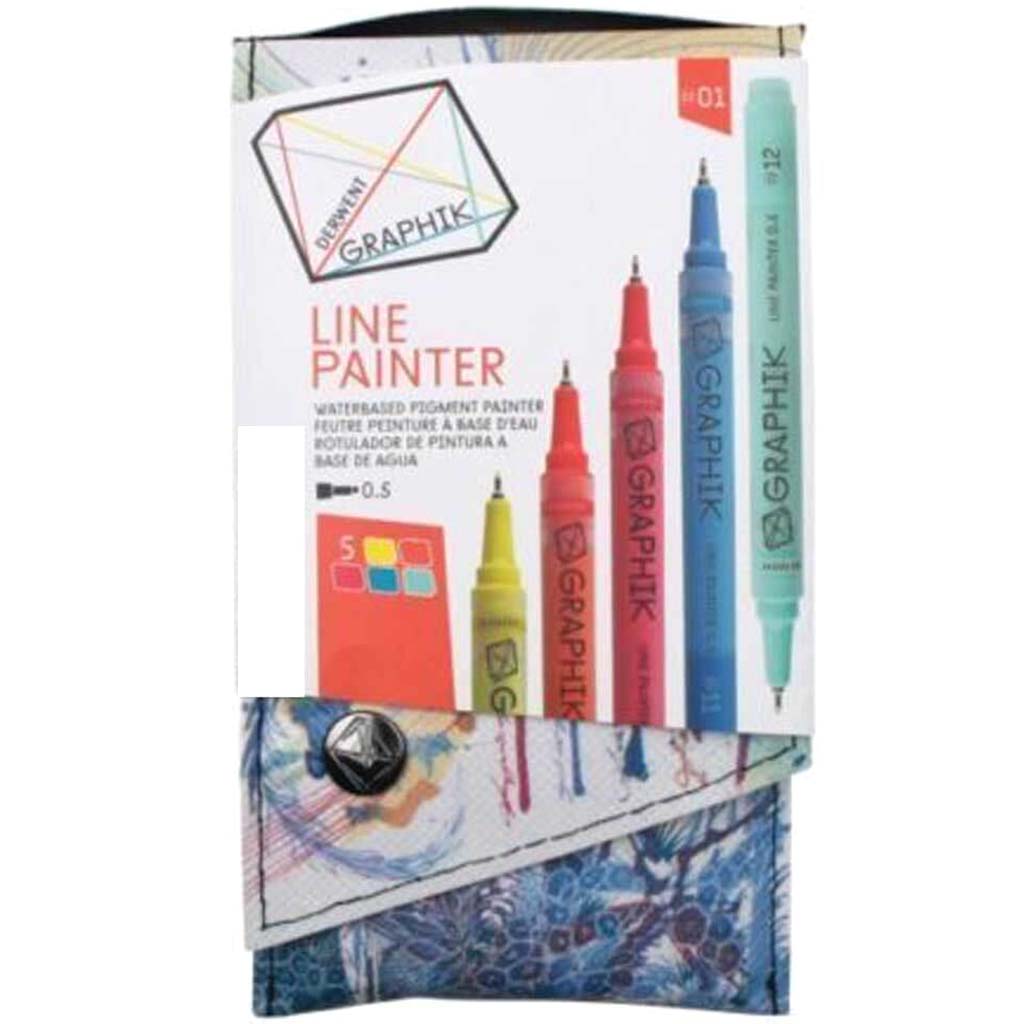 Graphik Line Painter Marker 5 Color Set #1