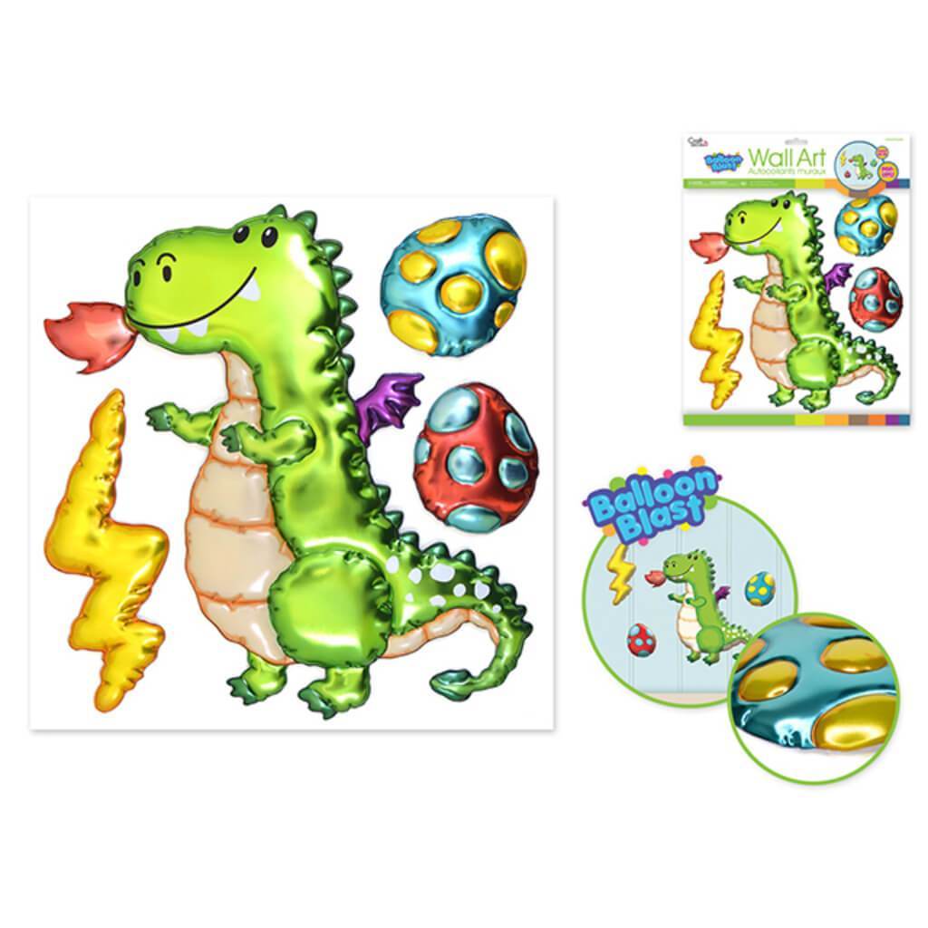 BALLOON BLAST WALL ART DRAGON 12IN X 12.4IN