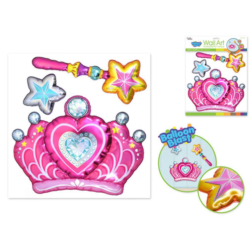 BALLOON BLAST WALL ART PRINCESS 12IN X 12.4IN