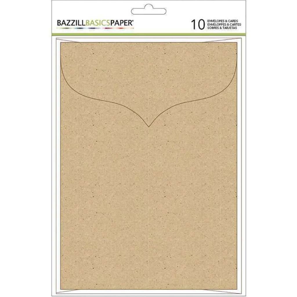 Cards &amp; Envelope Kfraft Scalloped 10pcs