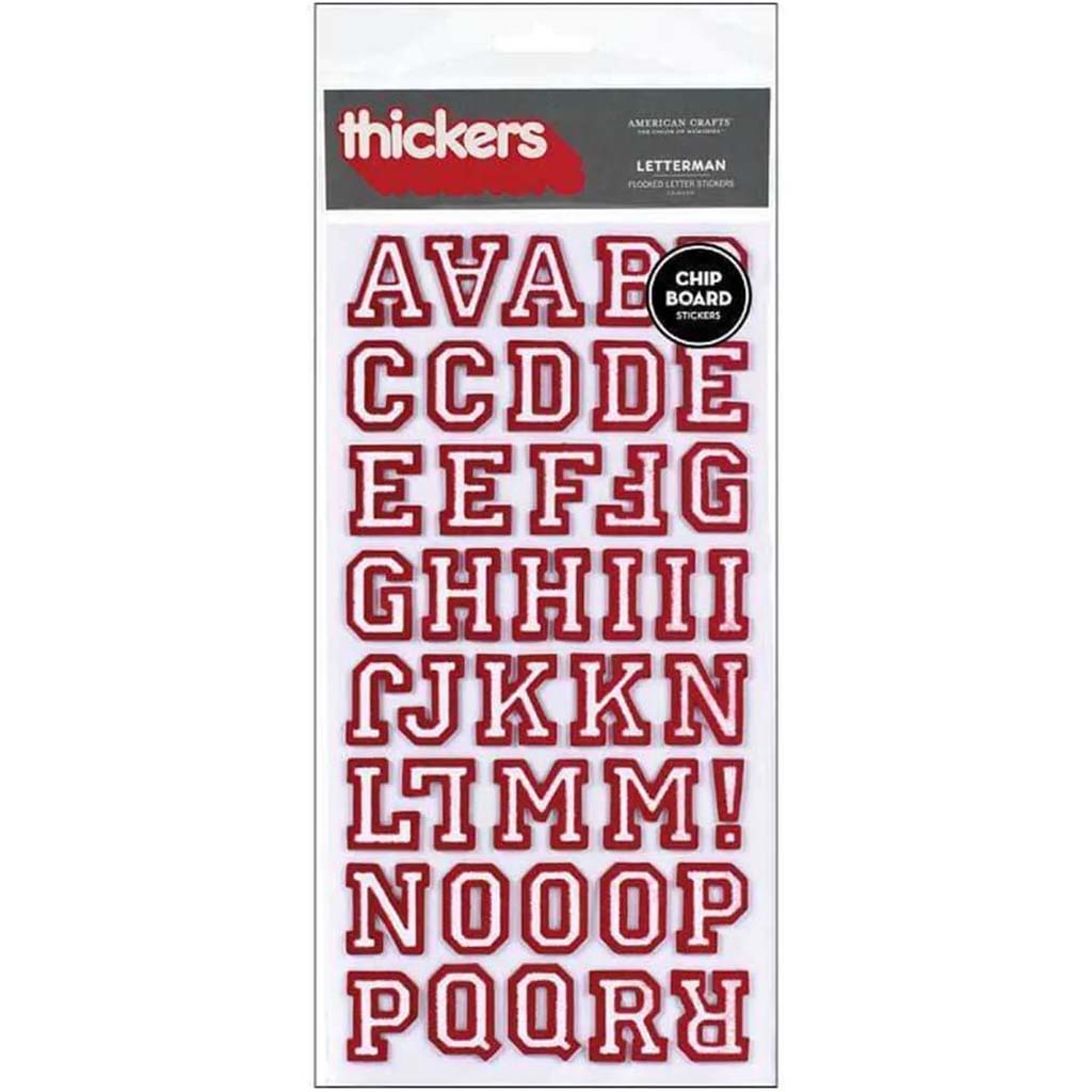 Letterman Crimson Stickers