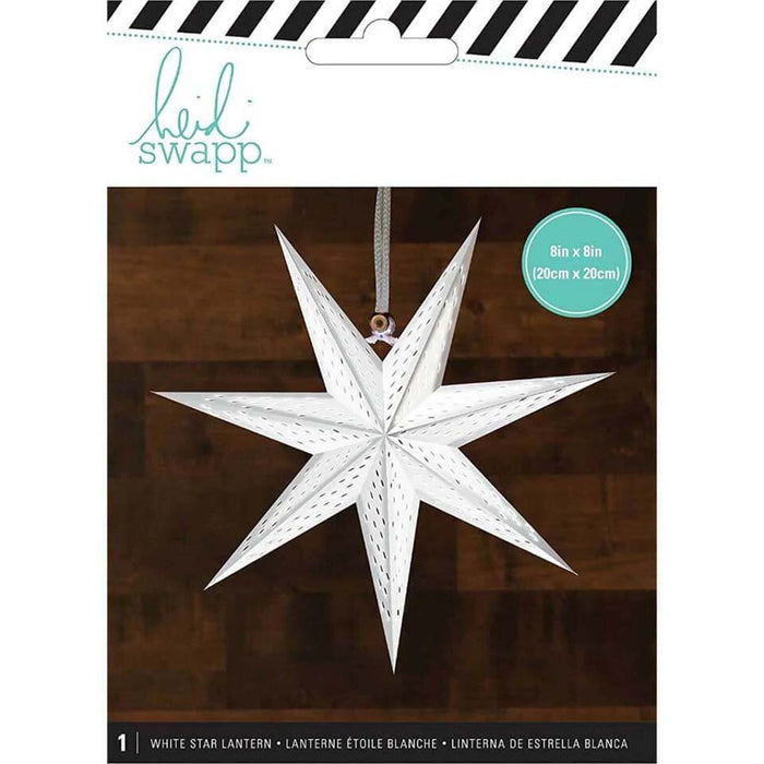 Heidi Swapp Small 7 Point White Star Paper Lantern Decor White