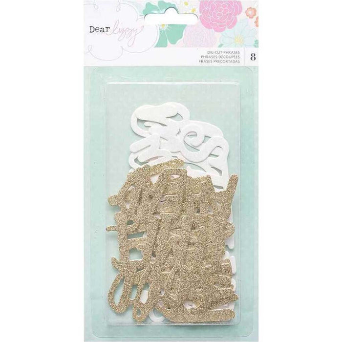 Dear Lizzy Glitter Diecut Words