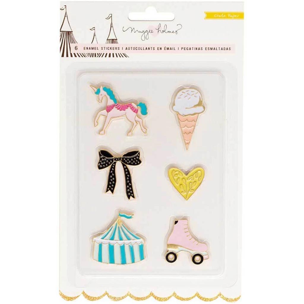 Maggie Holmes Carousel Gold Foil Enamel Stickers 6pc