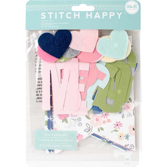We R Memory Keepers Stitch Happy 58pcs Banner Kit- Sew it yourself