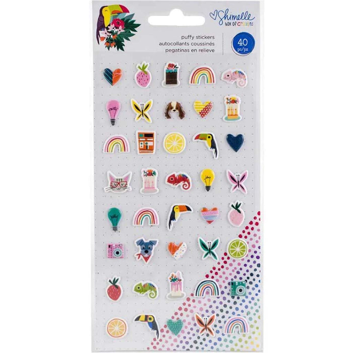 Shimelle 40pcs Mini Puffy Stickers
